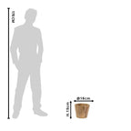 Bloempot Ø 19x16 cm Bruin hout Bloempot Binnen Clayre & Eef.