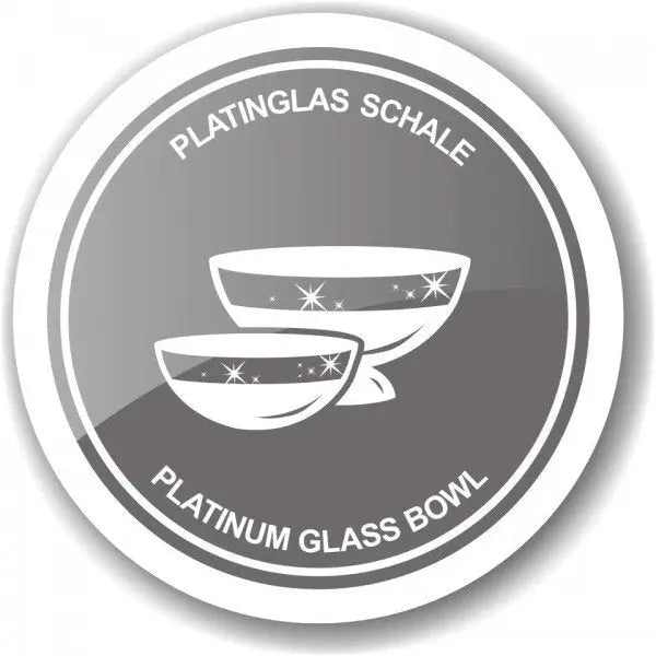 Bocal en verre EDZARD Vigo, verre cristal soufflé à la bouche avec un bord en platine, ø 19 cm, hauteur 12 cm EDZARD-SHOP.com