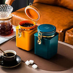 Boîte rangement théière café nordique – Conteneur stockage artisanal moderne Dropshipman