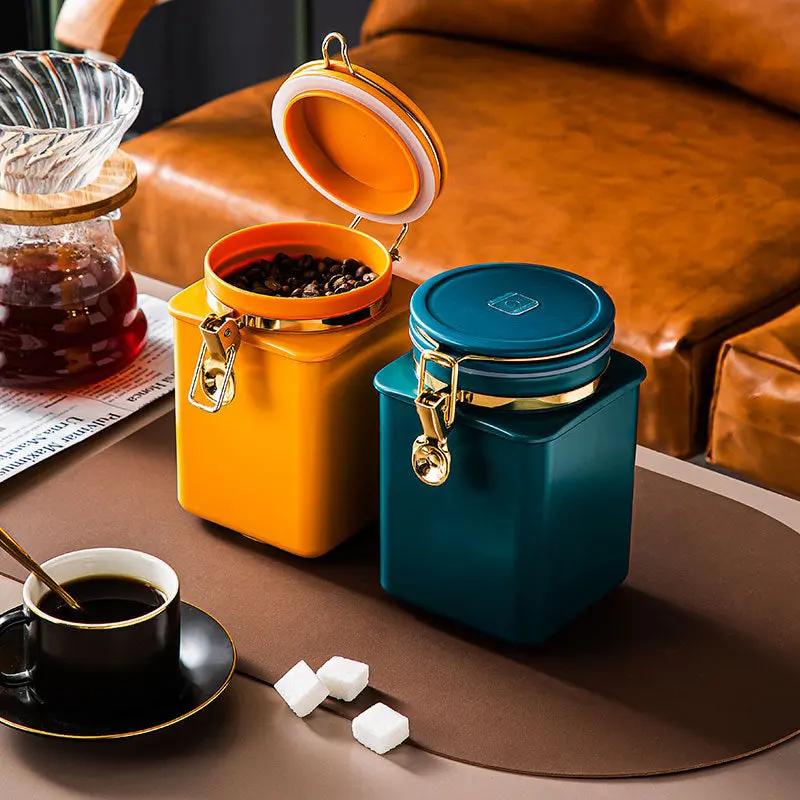 Boîte rangement théière café nordique – Conteneur stockage artisanal moderne Dropshipman