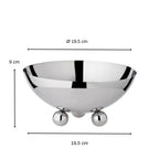 Bol Chicago (hauteur 9 cm, Ø 19,5 cm), poli, acier inoxydable EDZARD-SHOP.com