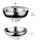 Bol Leonora (Ø 30 cm, hauteur 14 cm), acier inoxydable martelé et hautement poli EDZARD-SHOP.com