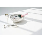 Bol Leonora (Ø 30 cm, hauteur 14 cm), acier inoxydable martelé et hautement poli EDZARD-SHOP.com