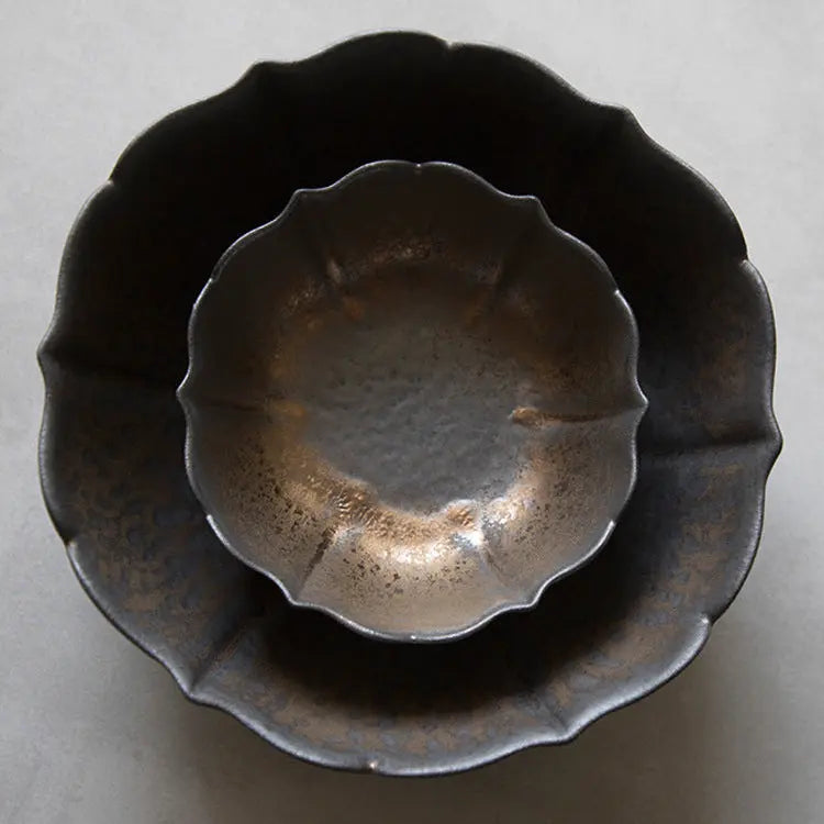 Bol céramique Dark Lotus  – Cérémonie fait main artisanal rinçage du thé Dropshipman