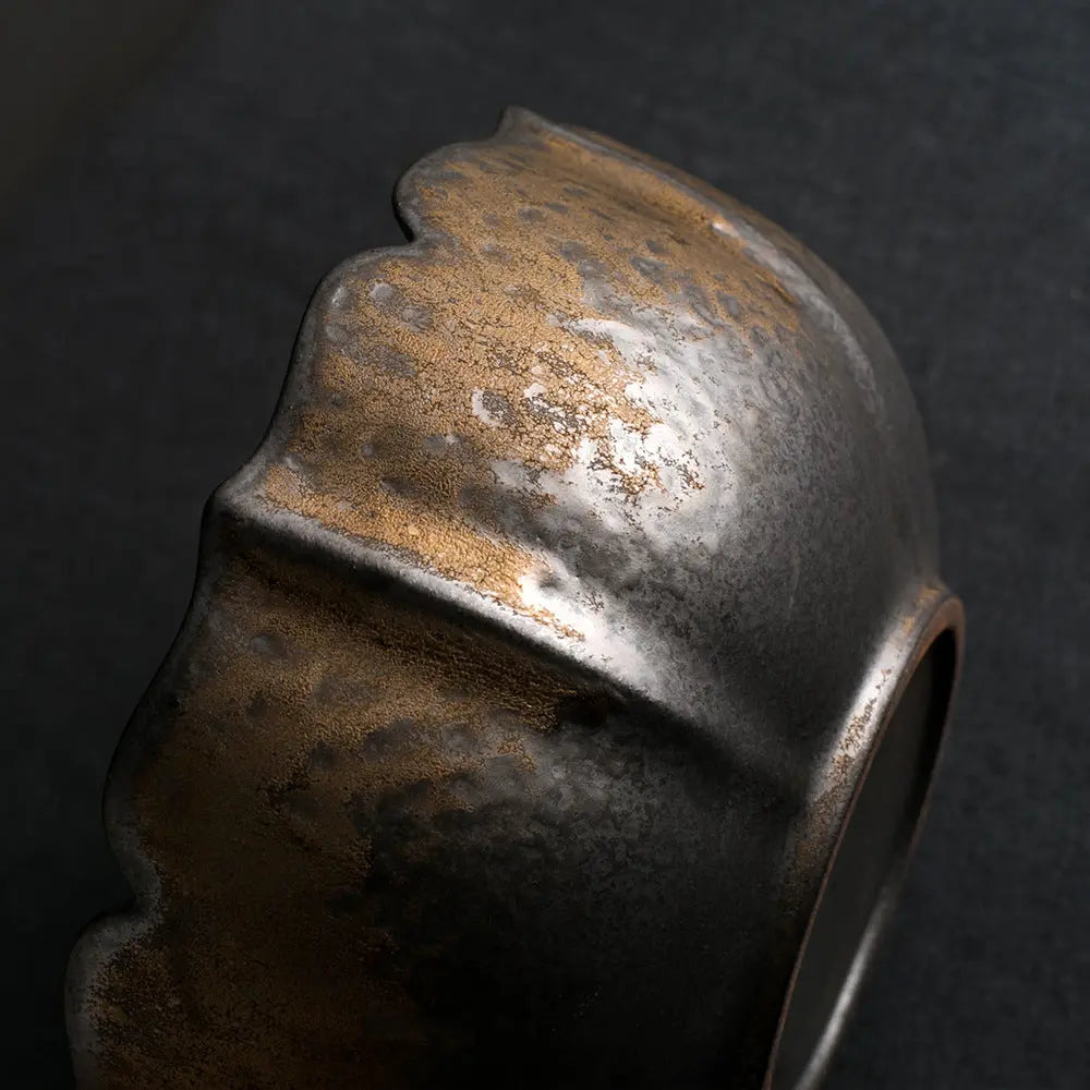 Bol céramique Dark Lotus  – Cérémonie fait main artisanal rinçage du thé Dropshipman
