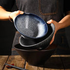 Bol céramique japonais grand ramen – Vaisselle créative artisanale traditionnelle Dropshipman
