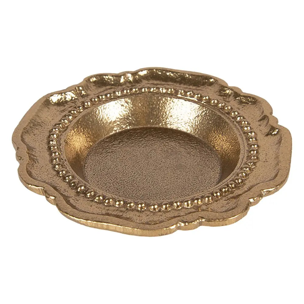 Bol décoratif Ø 12x2 cm Aluminium doré Clayre & Eef.