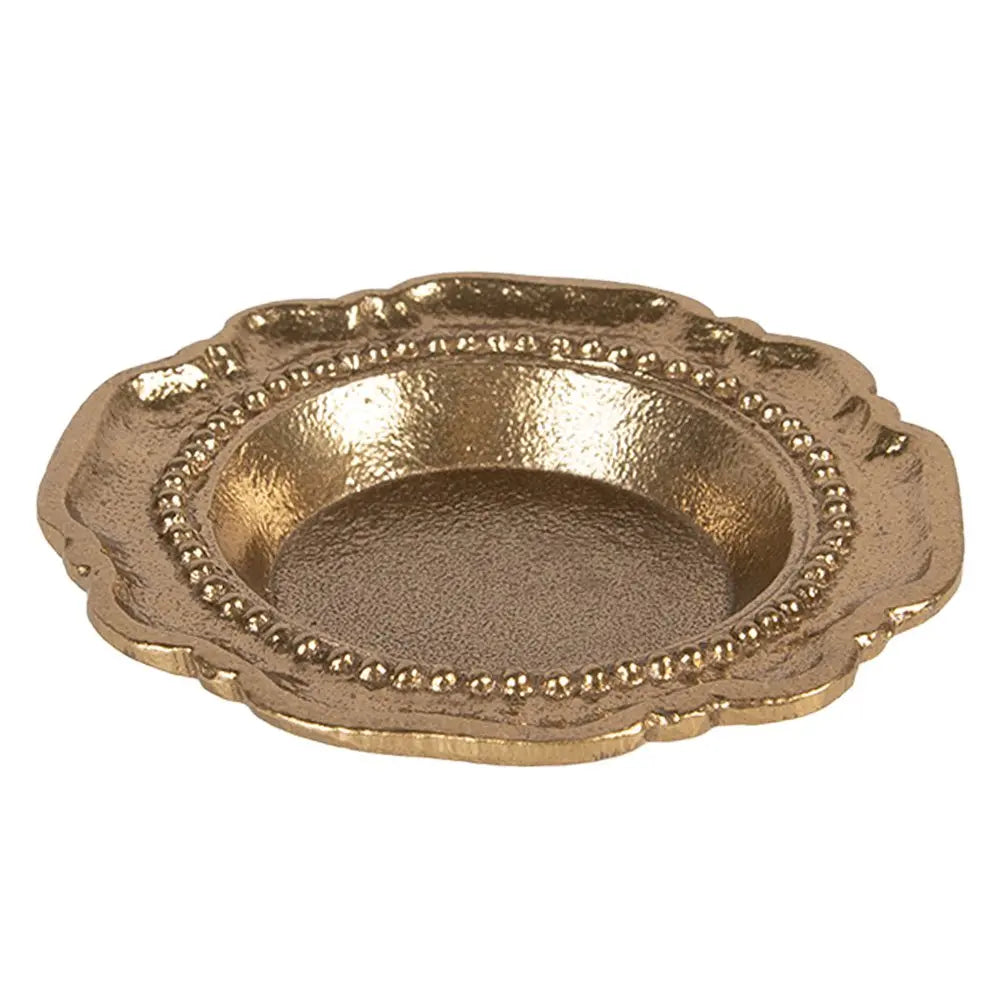 Bol décoratif Ø 12x2 cm Aluminium doré Clayre & Eef.