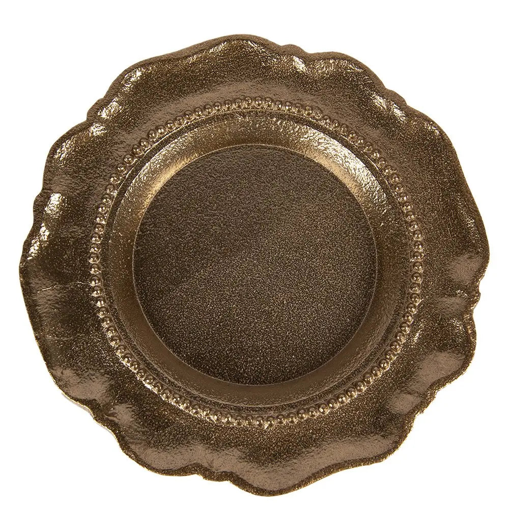 Bol décoratif Ø 20x2 cm Aluminium doré Clayre & Eef.