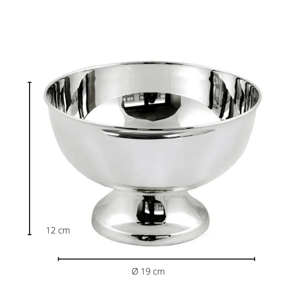 Bol décoratif à pied EDZARD Palma, argenté, diamètre 19 cm EDZARD-SHOP.com