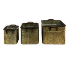 Bol en fer décoratif (3) 42x38x28 / 34x31x25 / 27x23x22 cm Clayre & Eef.