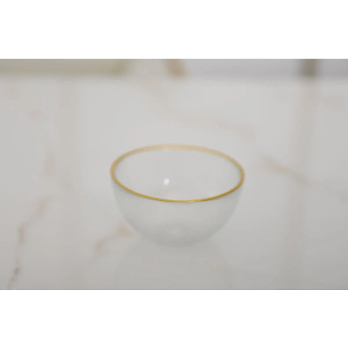 Bol en verre bords dorés 9x9x3cm AULICA
