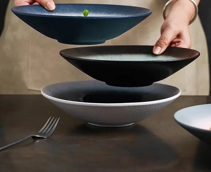Bol japonais nouilles Lamian céramique  – Vaisselle traditionnelle artisanale Dropshipman