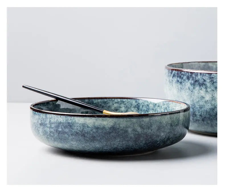 Bols nordiques créatifs nouilles personnalisés – Assiettes creuses céramique salade Dropshipman