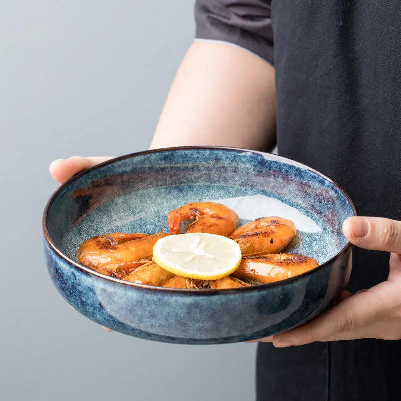 Bols nordiques créatifs nouilles personnalisés – Assiettes creuses céramique salade Dropshipman