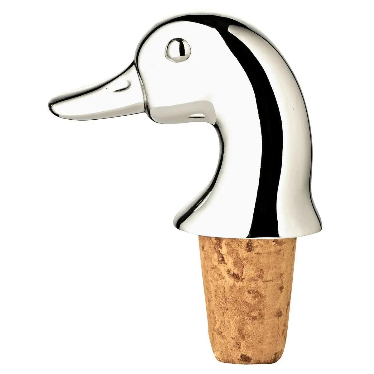 Bouchon de bouteille EDZARD bouchon de bouteille canard, argenté, résistant au ternissement, hauteur 8 cm EDZARD-SHOP.com