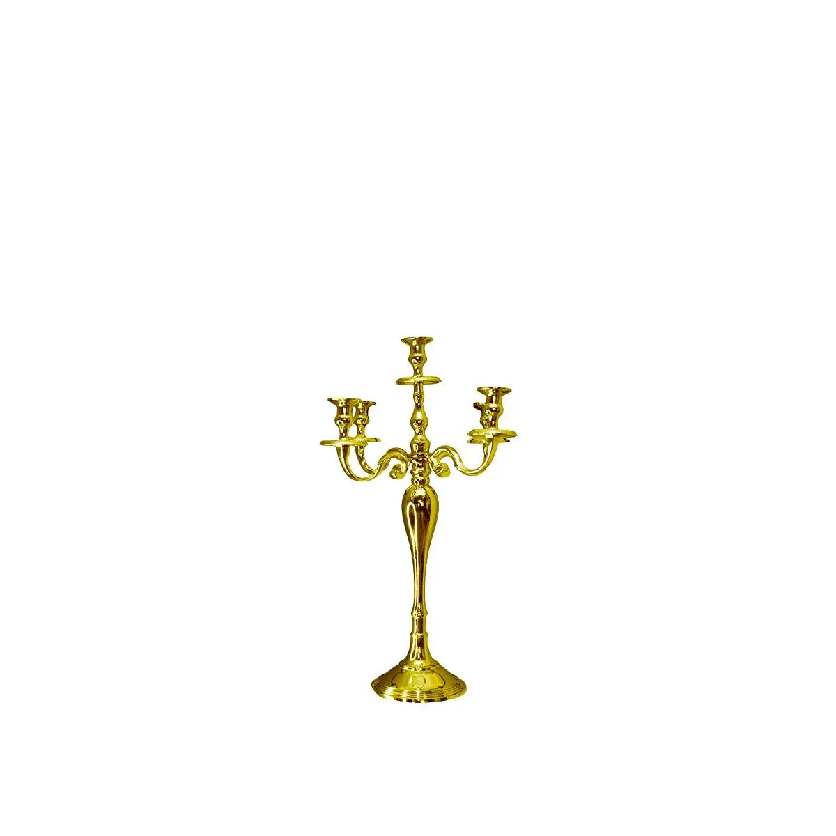 Bougeoir 5 feux doré 40cm AULICA