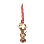 Bougeoir Cerf 14x11x31 cm Plastique Marron Clayre & Eef.