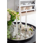 Bougeoir EDZARD Fiona pour bougie bâton, hauteur 18 cm, noble argenté, protégé contre la ternissure EDZARD-SHOP.com