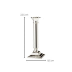 Bougeoir EDZARD Lincoln pour bougies en bâtonnet, noble argenté, protégé contre la ternissure, hauteur 23 cm EDZARD-SHOP.com