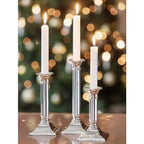 Bougeoir EDZARD Lincoln pour bougies en bâtonnet, noble argenté, protégé contre la ternissure, hauteur 23 cm EDZARD-SHOP.com