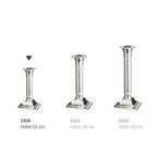 Bougeoir EDZARD Lincoln pour bougies en bâtonnet, tige cannelée, noble argenté, protégé contre la ternissure, H 15 cm EDZARD-SHOP.com