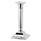Bougeoir EDZARD Lincoln pour bougies en bâtonnet, tige cannelée, noble argenté, protégé contre la ternissure, H 19 cm EDZARD-SHOP.com