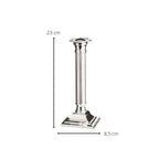 Bougeoir EDZARD Lincoln pour bougies en bâtonnet, tige cannelée, noble argenté, protégé contre la ternissure, H 23 cm EDZARD-SHOP.com