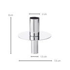 Bougeoir EDZARD dessus de bouteille, acier inoxydable nickelé brillant, hauteur 8 cm EDZARD-SHOP.com