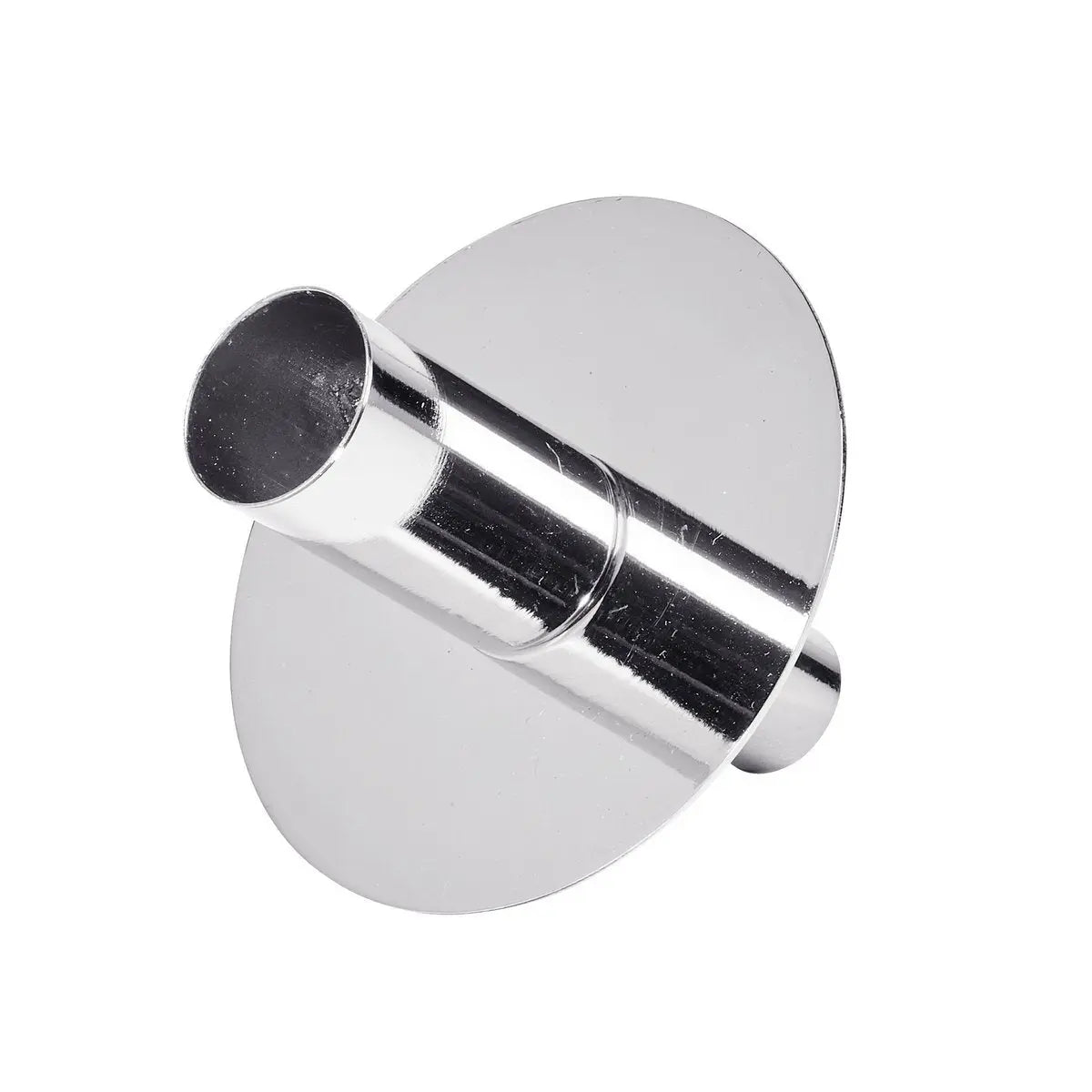 Bougeoir EDZARD dessus de bouteille, acier inoxydable nickelé brillant, hauteur 8 cm EDZARD-SHOP.com