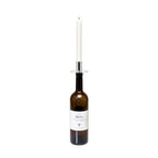 Bougeoir EDZARD dessus de bouteille, acier inoxydable nickelé brillant, hauteur 8 cm EDZARD-SHOP.com