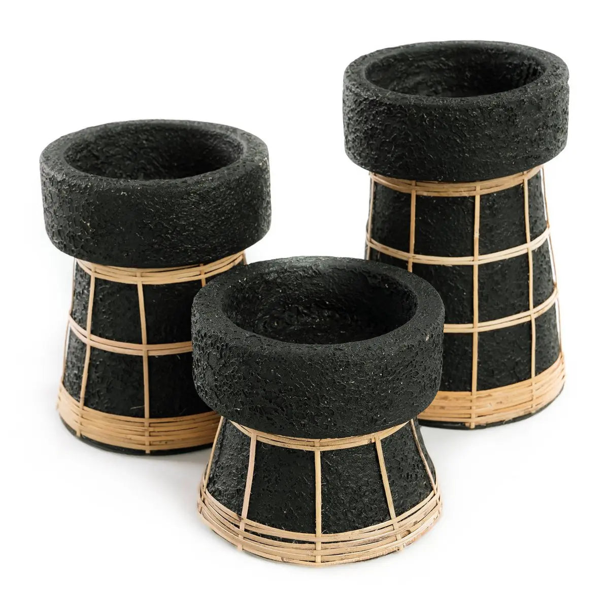Bougeoir The Serene - Noir Naturel - S Bazar Bizar Living