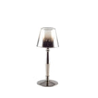 Bougeoir argent sur pied 9.5x9.5x22.5cm AULICA