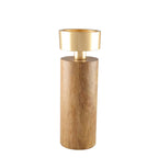 Bougeoir bois et métal doré 23cm AULICA