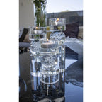 Bougeoir bulle en verre 6x6x12.5cm AULICA
