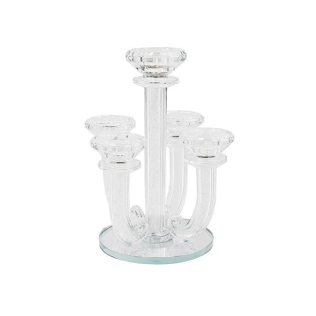 Bougeoir en cristal diamants 20x20x23cm AULICA