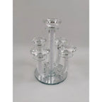 Bougeoir en cristal diamants 20x20x23cm AULICA