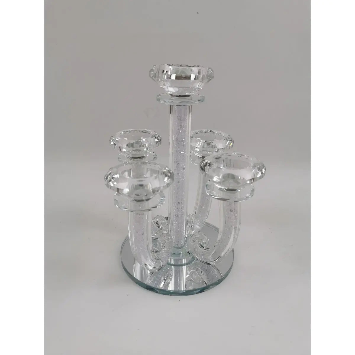 Bougeoir en cristal diamants 20x20x23cm AULICA