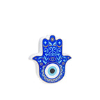 Bougeoir main oeil bleu nuit 17.5x6.2x20cm AULICA