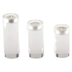Bougeoir rond haut en verre 12 cm AULICA