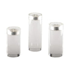 Bougeoir rond haut en verre 12 cm AULICA