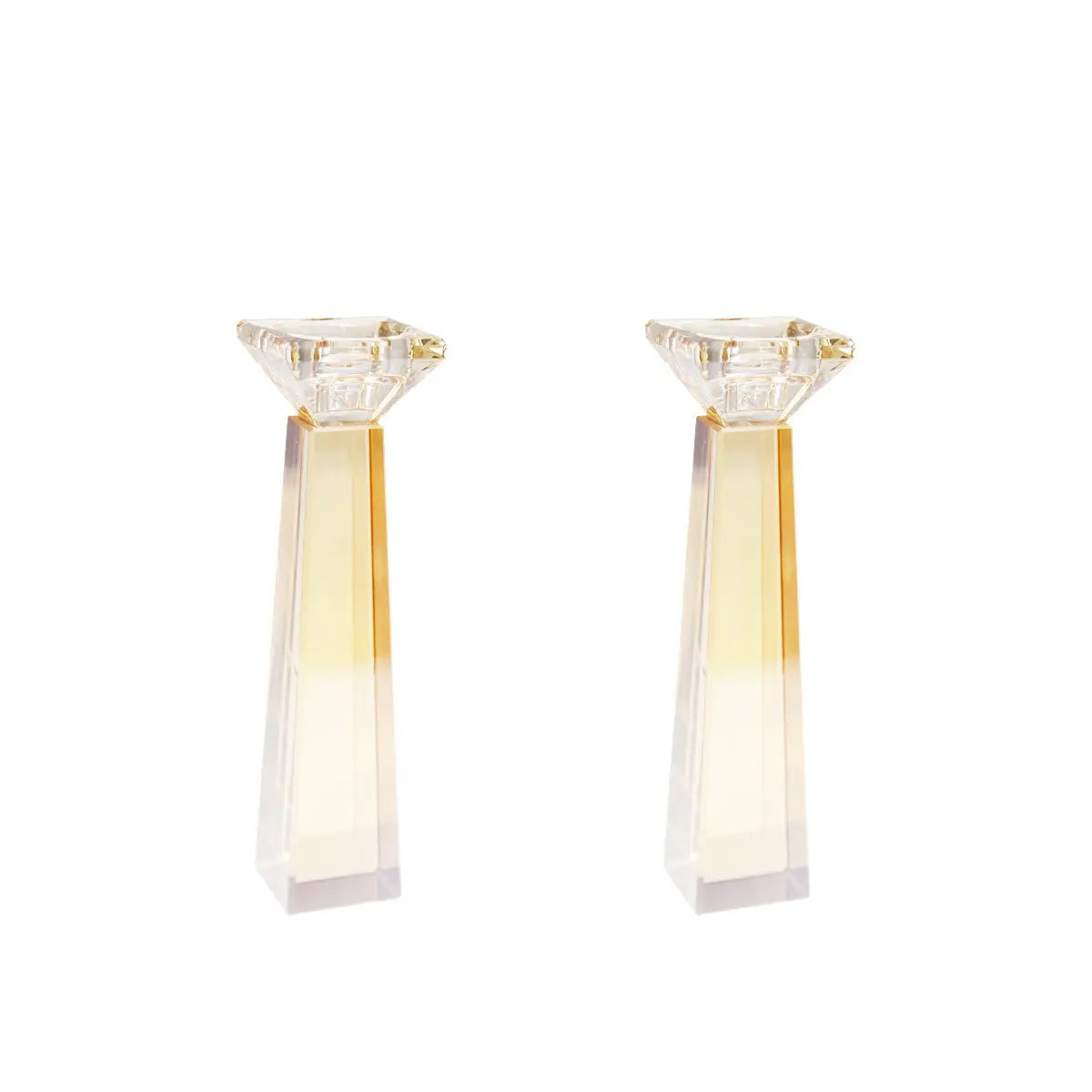 Bougeoirs ambres h20cm - lot de 2 AULICA