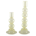 Bougeoirs bulles jaune - lot de 2 AULICA