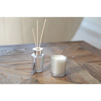 Bougie argent parfum vanille 7x7x8cm AULICA