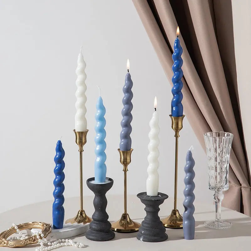 Bougie aromathérapie spirale française – Style Ins en cire soja artisanale Dropshipman