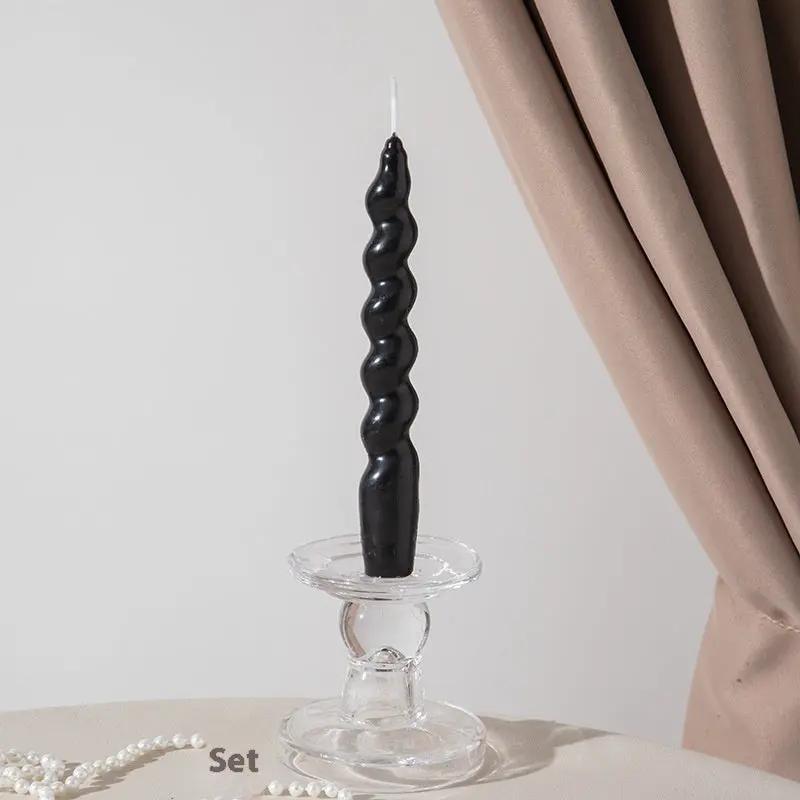 Bougie aromathérapie spirale française – Style Ins torsadée cire soja artisanale