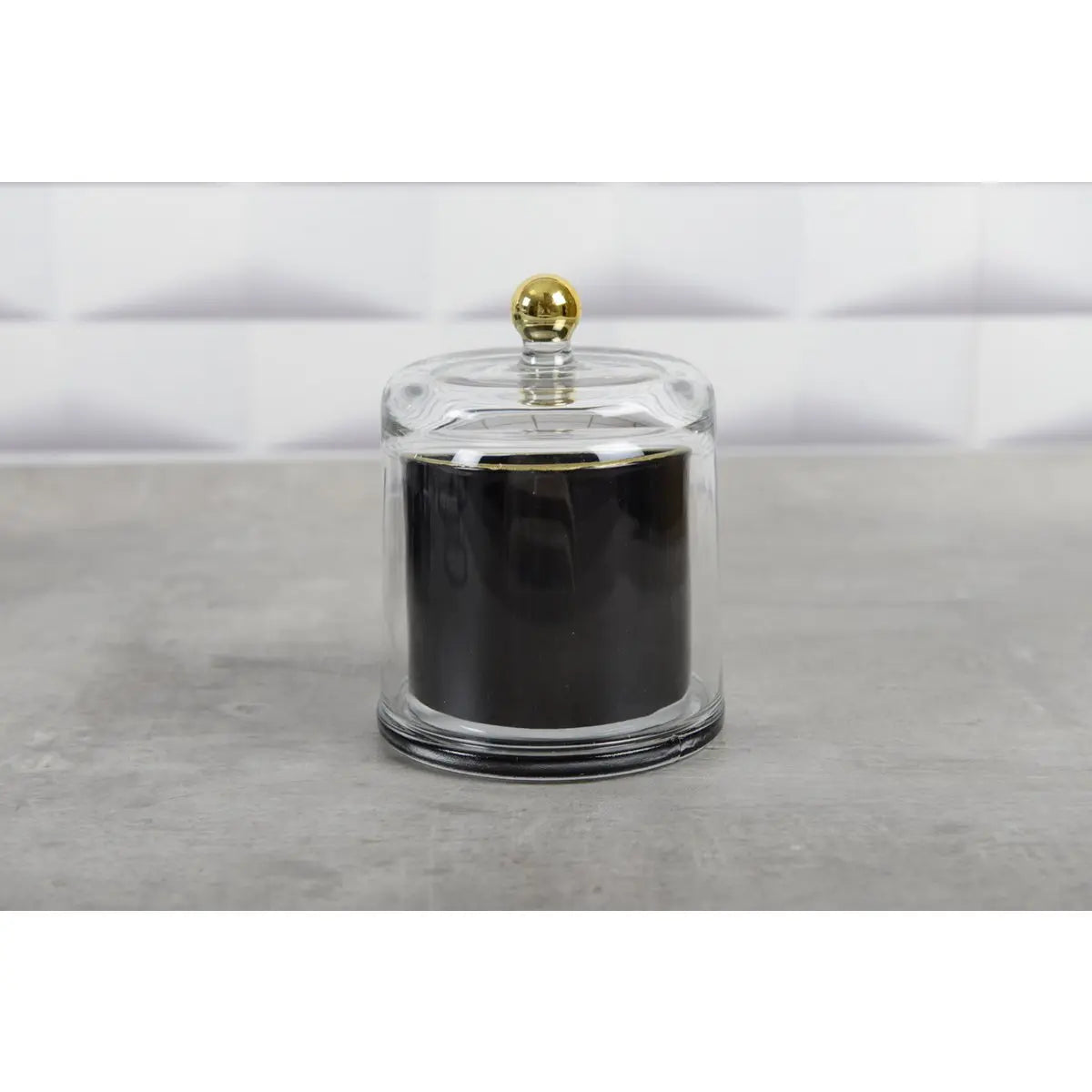 Bougie cloche noir et or parfum tonka AULICA