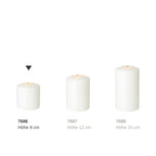 Bougie permanente Cornelius Double Pine (hauteur 9 cm, Ø 8 cm), blanche, résistante à la chaleur jusqu'à 90° EDZARD-SHOP.com