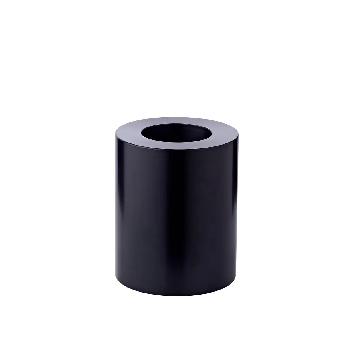 Bougie permanente Cornelius (hauteur 12 cm, Ø 10 cm) noire, photophore résistant à la chaleur jusqu'à 90 degrés EDZARD-SHOP.com