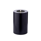 Bougie permanente Cornelius (hauteur 15 cm, Ø 10 cm) noire, photophore résistant à la chaleur jusqu'à 90 degrés EDZARD-SHOP.com